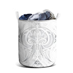 Maori Rugby Custom Ngaru Mangopare Laundry Basket Kiwikiwi Niho Taniwha Motif