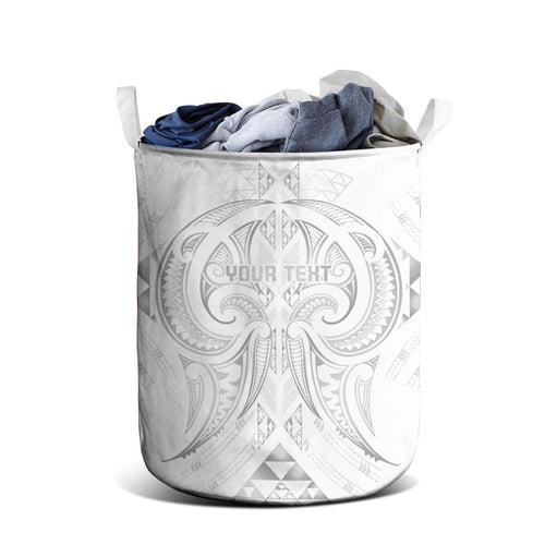 Maori Rugby Custom Ngaru Mangopare Laundry Basket Kiwikiwi Niho Taniwha Motif