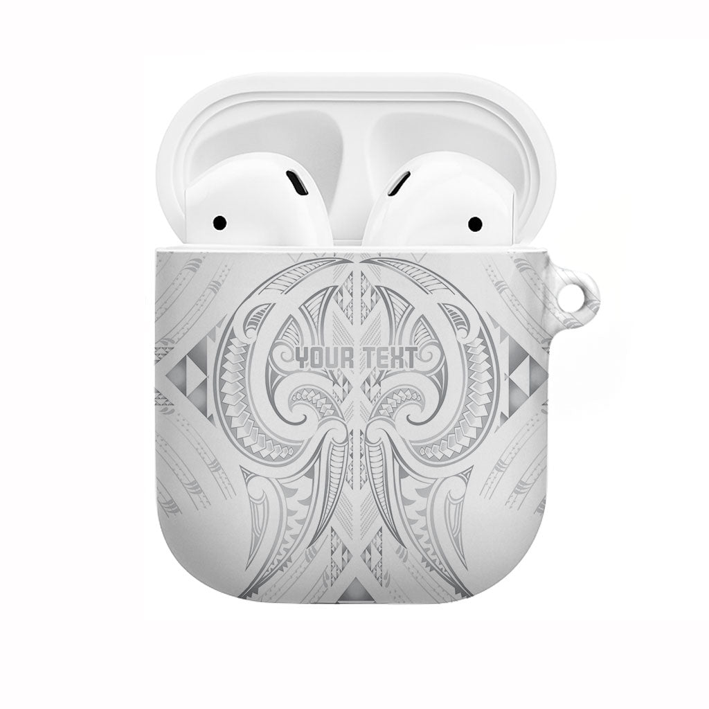 Maori Rugby Custom Ngaru Mangopare AirPods Case Kiwikiwi Niho Taniwha Motif