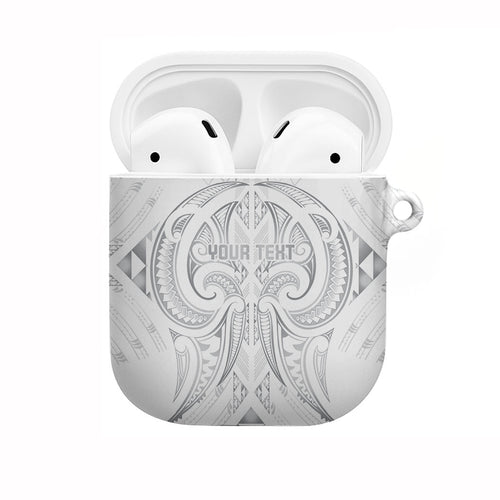 Maori Rugby Custom Ngaru Mangopare AirPods Case Kiwikiwi Niho Taniwha Motif