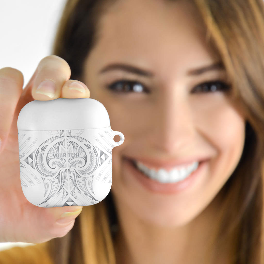 Maori Rugby Custom Ngaru Mangopare AirPods Case Kiwikiwi Niho Taniwha Motif