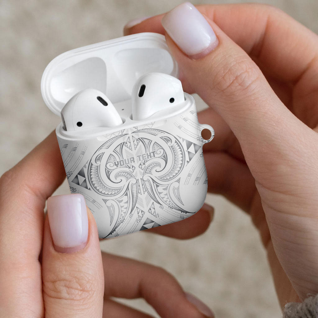 Maori Rugby Custom Ngaru Mangopare AirPods Case Kiwikiwi Niho Taniwha Motif
