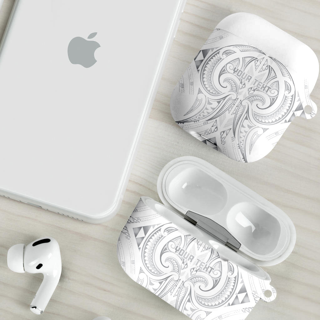 Maori Rugby Custom Ngaru Mangopare AirPods Case Kiwikiwi Niho Taniwha Motif