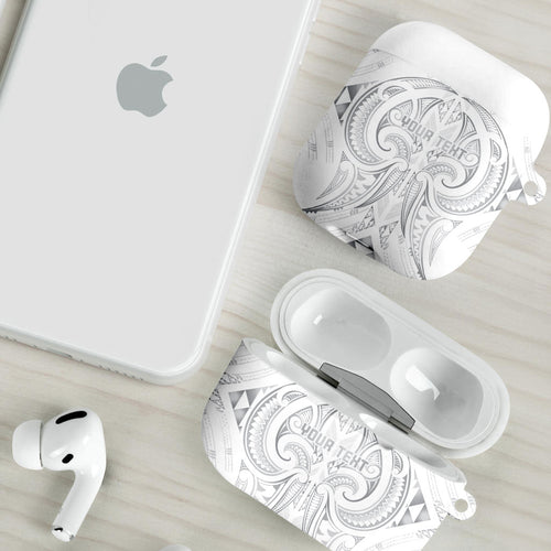 Maori Rugby Custom Ngaru Mangopare AirPods Case Kiwikiwi Niho Taniwha Motif