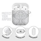Maori Rugby Custom Ngaru Mangopare AirPods Case Kiwikiwi Niho Taniwha Motif