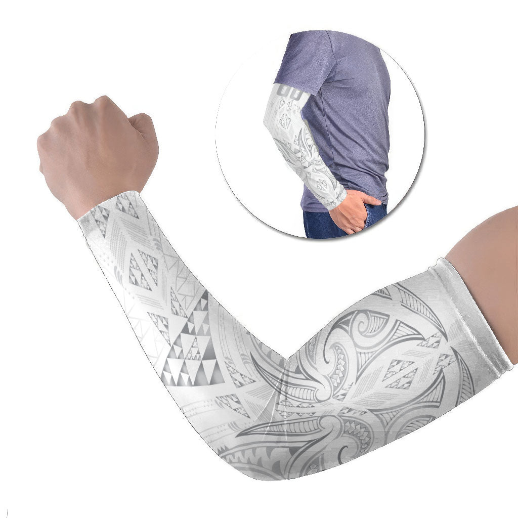 Maori Rugby Custom Ngaru Mangopare Arm Sleeves Kiwikiwi Niho Taniwha Motif