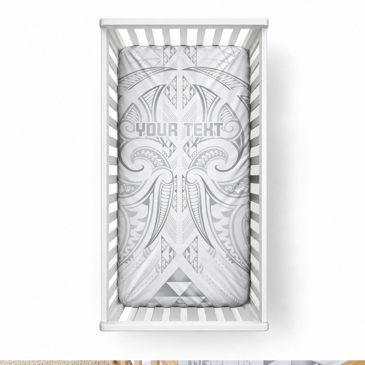 Maori Rugby Custom Ngaru Mangopare Baby Bed Cover Kiwikiwi Niho Taniwha Motif