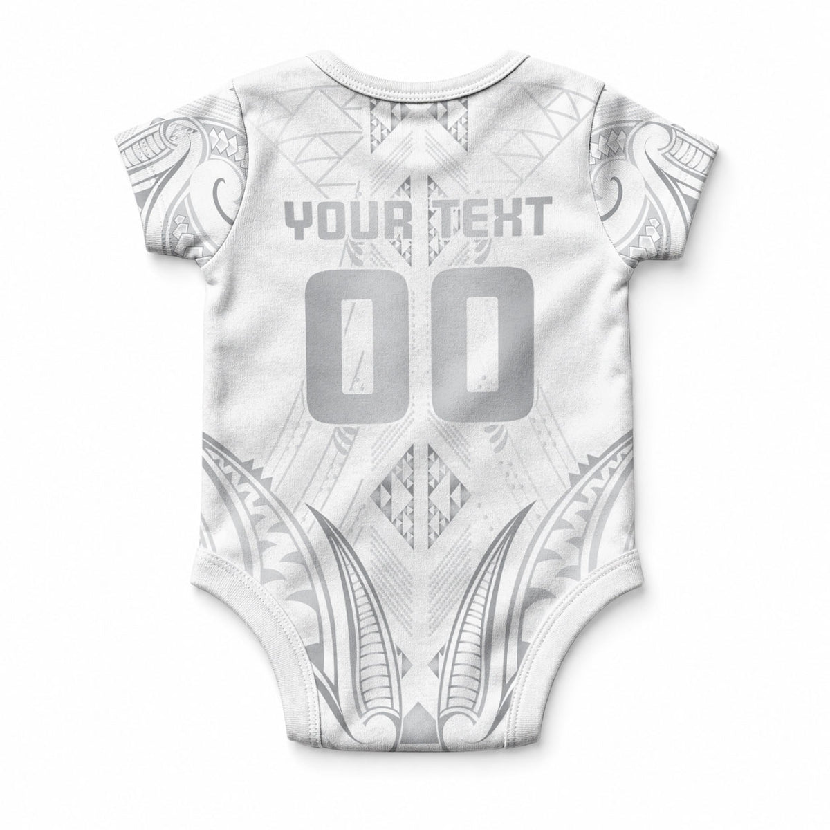 Maori Rugby Custom Ngaru Mangopare Baby Onesie Kiwikiwi Niho Taniwha Motif