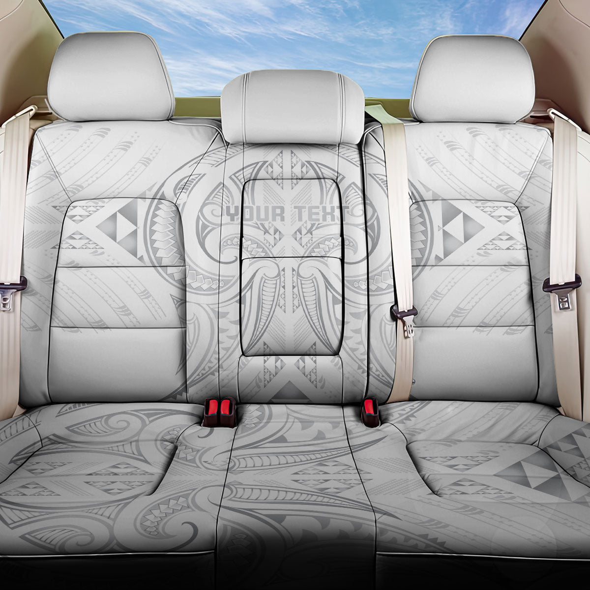 Maori Rugby Custom Ngaru Mangopare Back Car Seat Cover Kiwikiwi Niho Taniwha Motif