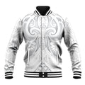 Maori Rugby Custom Ngaru Mangopare Baseball Jacket Kiwikiwi Niho Taniwha Motif