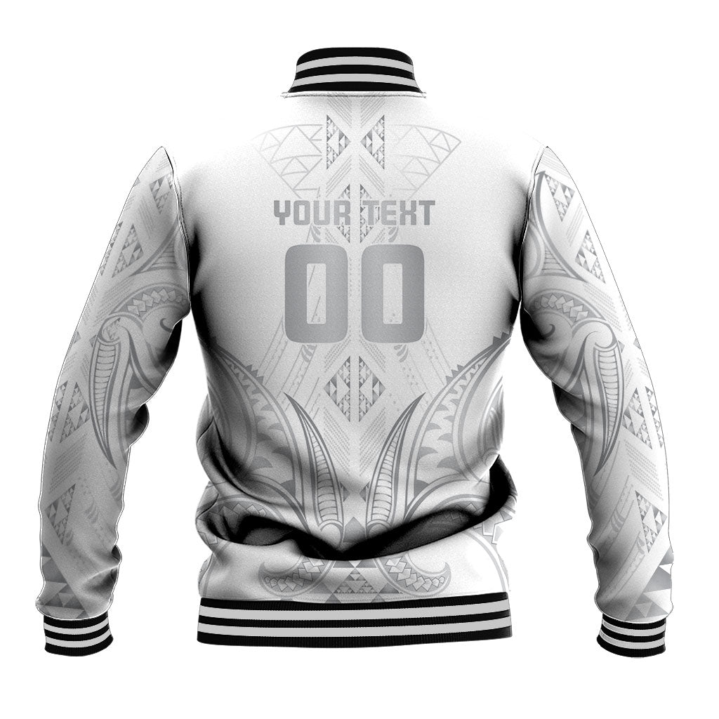 Maori Rugby Custom Ngaru Mangopare Baseball Jacket Kiwikiwi Niho Taniwha Motif