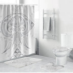 Maori Rugby Custom Ngaru Mangopare Bathroom Set Kiwikiwi Niho Taniwha Motif