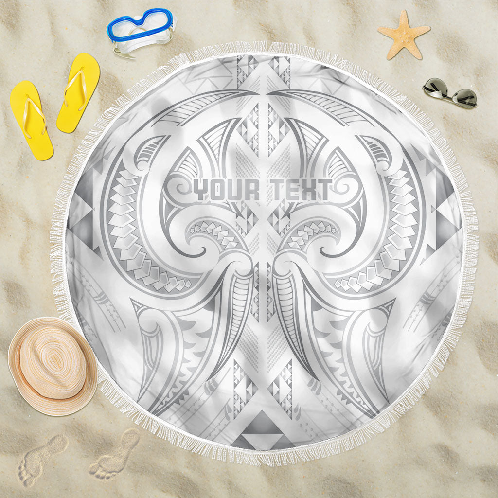 Maori Rugby Custom Ngaru Mangopare Beach Blanket Kiwikiwi Niho Taniwha Motif