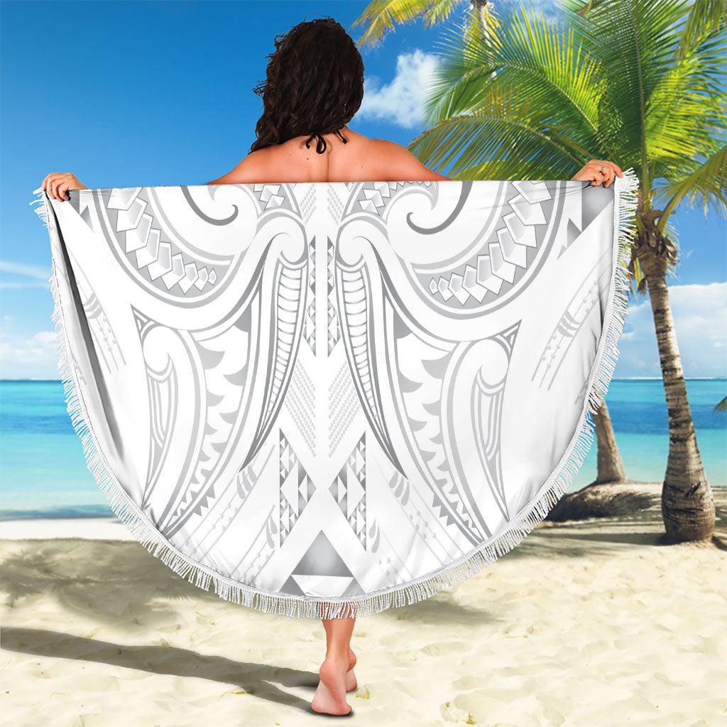 Maori Rugby Custom Ngaru Mangopare Beach Blanket Kiwikiwi Niho Taniwha Motif
