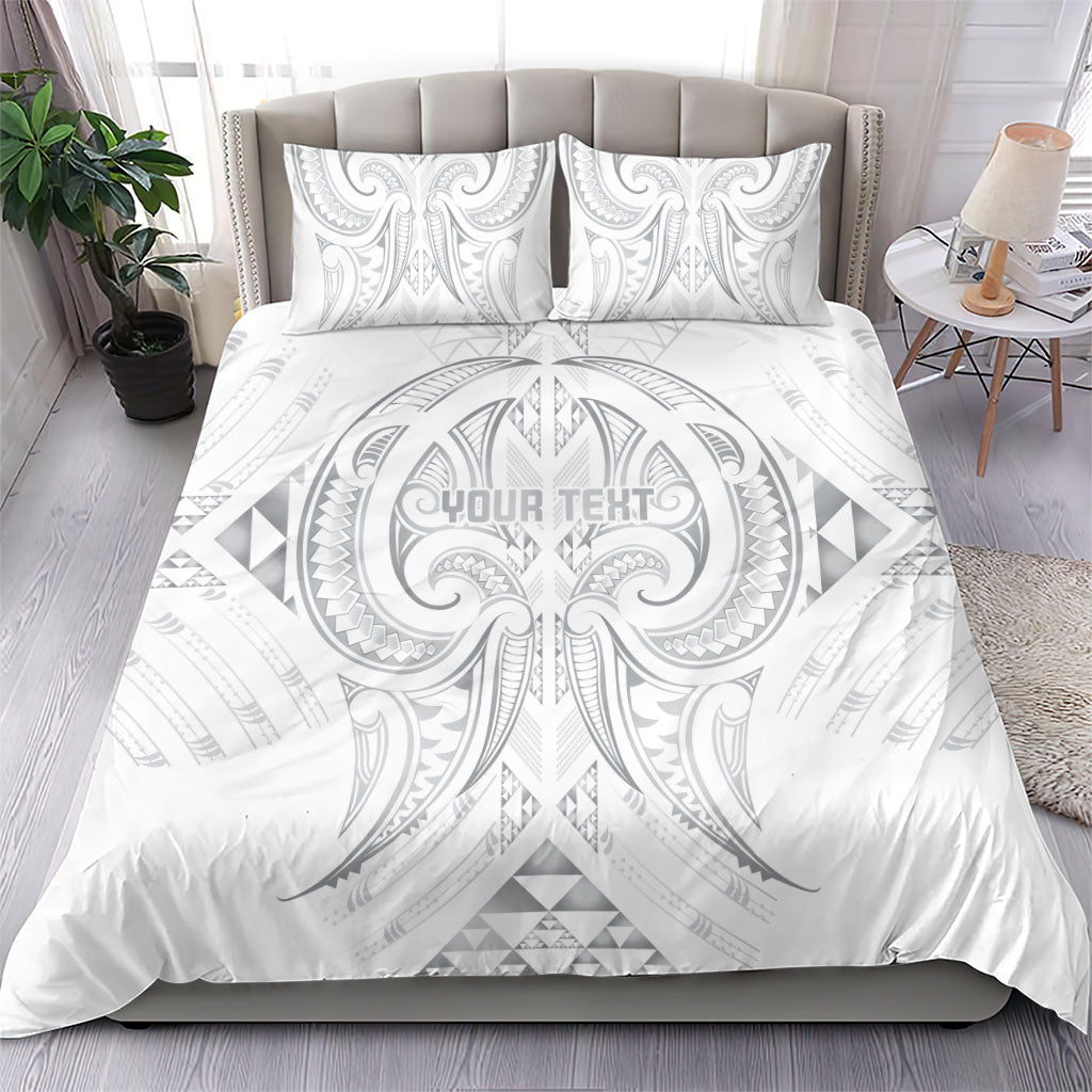 Maori Rugby Custom Ngaru Mangopare Bedding Set Kiwikiwi Niho Taniwha Motif