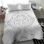 Maori Rugby Custom Ngaru Mangopare Bedding Set Kiwikiwi Niho Taniwha Motif