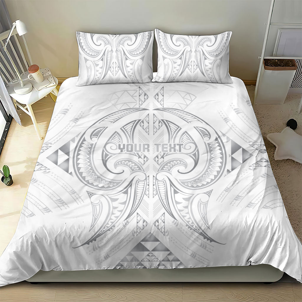 Maori Rugby Custom Ngaru Mangopare Bedding Set Kiwikiwi Niho Taniwha Motif
