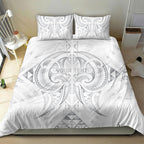Maori Rugby Custom Ngaru Mangopare Bedding Set Kiwikiwi Niho Taniwha Motif