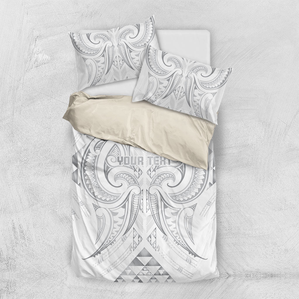Maori Rugby Custom Ngaru Mangopare Bedding Set Kiwikiwi Niho Taniwha Motif