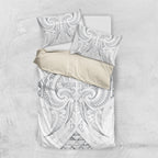 Maori Rugby Custom Ngaru Mangopare Bedding Set Kiwikiwi Niho Taniwha Motif