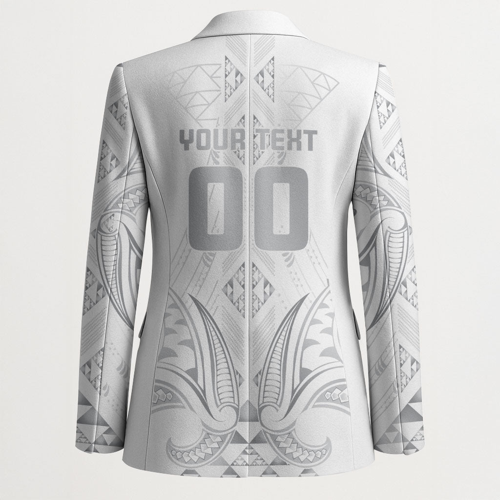 Maori Rugby Custom Ngaru Mangopare Blazer Kiwikiwi Niho Taniwha Motif