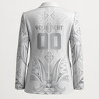 Maori Rugby Custom Ngaru Mangopare Blazer Kiwikiwi Niho Taniwha Motif