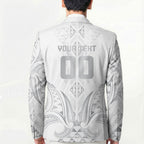 Maori Rugby Custom Ngaru Mangopare Blazer Kiwikiwi Niho Taniwha Motif
