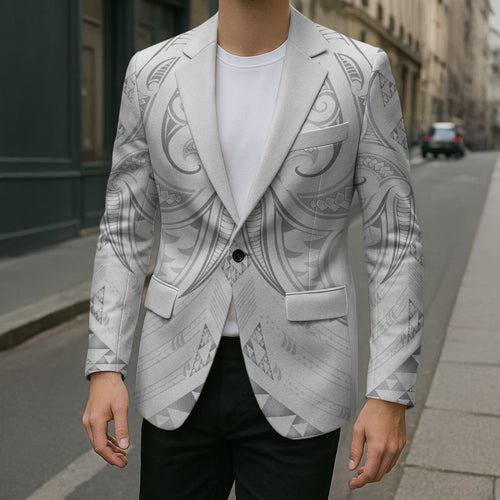 Maori Rugby Custom Ngaru Mangopare Blazer Kiwikiwi Niho Taniwha Motif