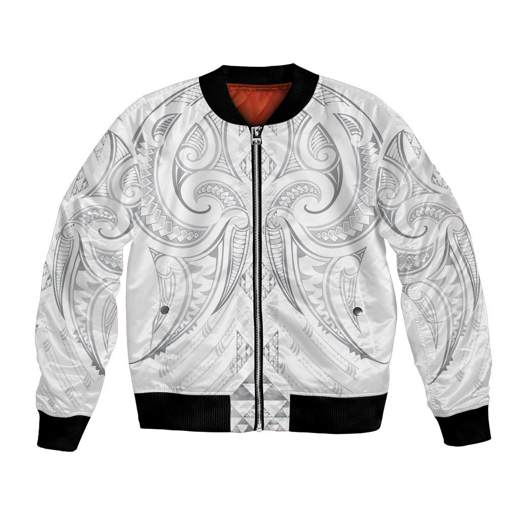 Maori Rugby Custom Ngaru Mangopare Bomber Jacket Kiwikiwi Niho Taniwha Motif
