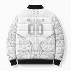 Maori Rugby Custom Ngaru Mangopare Bomber Puffer Jacket Kiwikiwi Niho Taniwha Motif