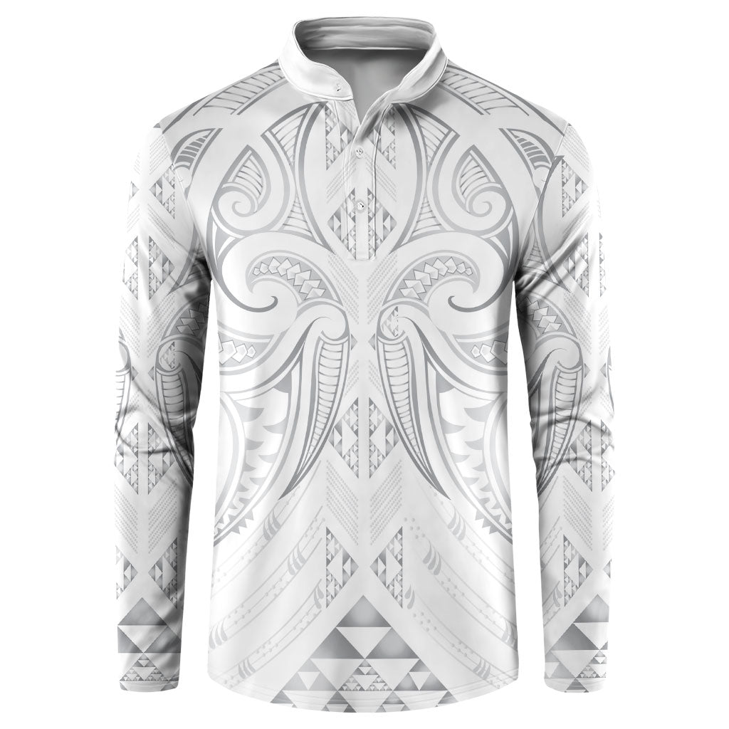 Maori Rugby Custom Ngaru Mangopare Button Sweatshirt Kiwikiwi Niho Taniwha Motif