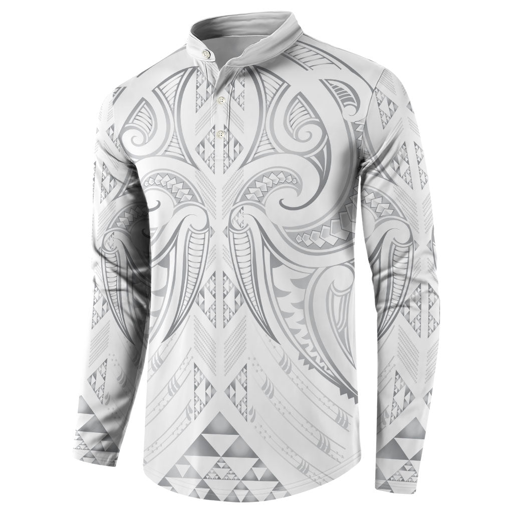 Maori Rugby Custom Ngaru Mangopare Button Sweatshirt Kiwikiwi Niho Taniwha Motif