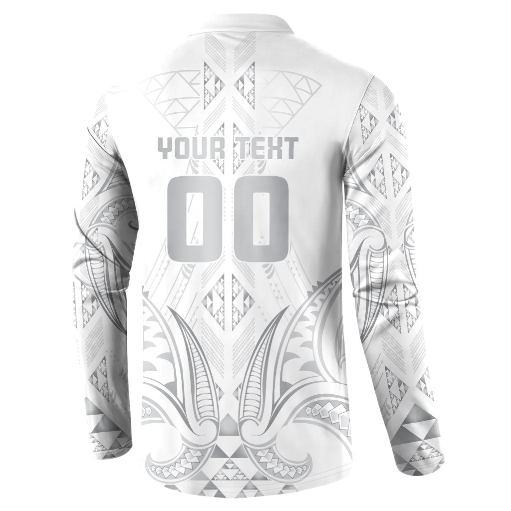 Maori Rugby Custom Ngaru Mangopare Button Sweatshirt Kiwikiwi Niho Taniwha Motif