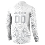 Maori Rugby Custom Ngaru Mangopare Button Sweatshirt Kiwikiwi Niho Taniwha Motif