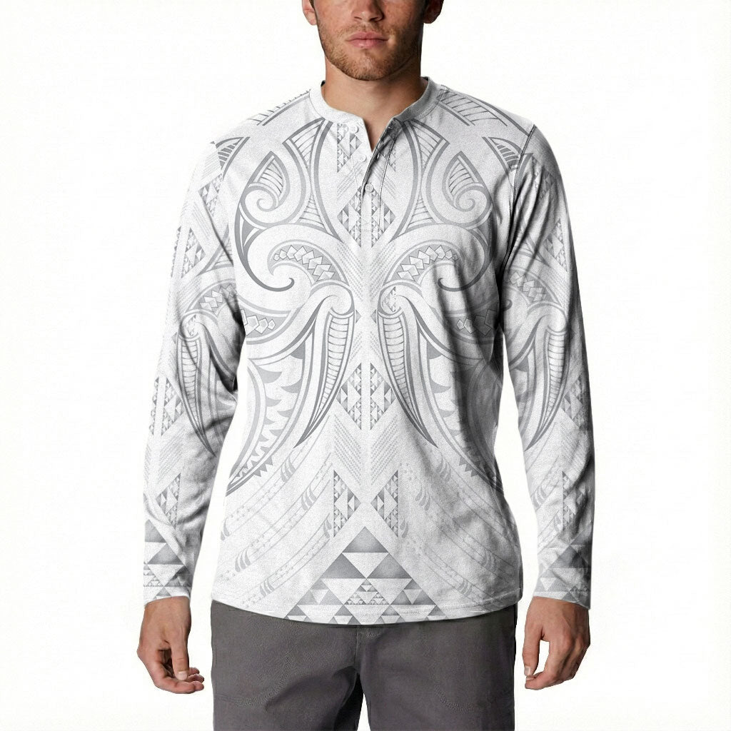 Maori Rugby Custom Ngaru Mangopare Button Sweatshirt Kiwikiwi Niho Taniwha Motif