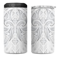 Maori Rugby Custom Ngaru Mangopare 4 in 1 Can Cooler Tumbler Kiwikiwi Niho Taniwha Motif
