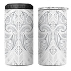 Maori Rugby Custom Ngaru Mangopare 4 in 1 Can Cooler Tumbler Kiwikiwi Niho Taniwha Motif