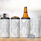 Maori Rugby Custom Ngaru Mangopare 4 in 1 Can Cooler Tumbler Kiwikiwi Niho Taniwha Motif