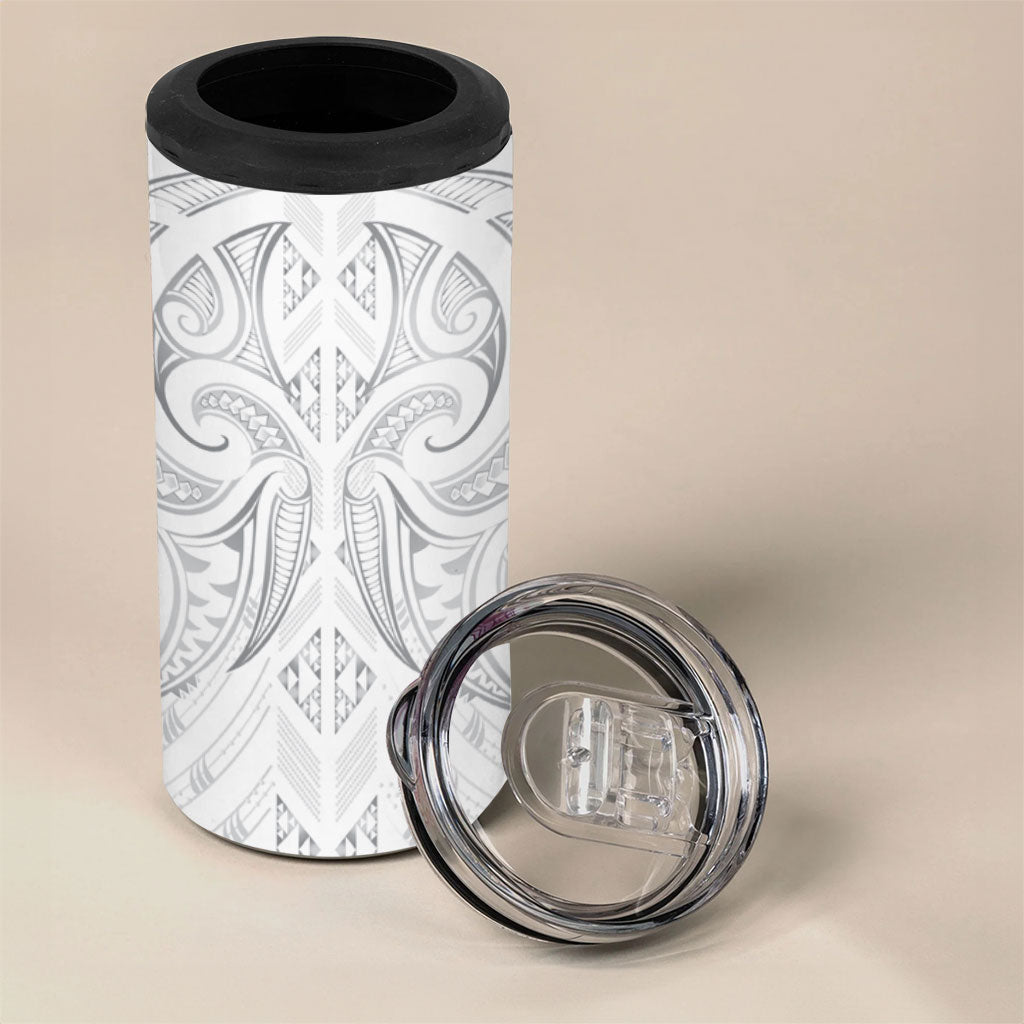 Maori Rugby Custom Ngaru Mangopare 4 in 1 Can Cooler Tumbler Kiwikiwi Niho Taniwha Motif