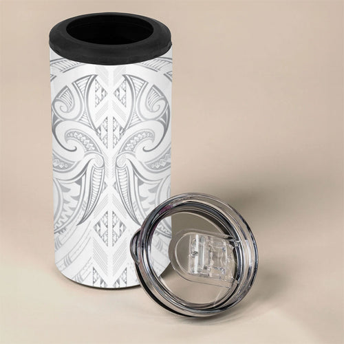 Maori Rugby Custom Ngaru Mangopare 4 in 1 Can Cooler Tumbler Kiwikiwi Niho Taniwha Motif