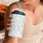Maori Rugby Custom Ngaru Mangopare 4 in 1 Can Cooler Tumbler Kiwikiwi Niho Taniwha Motif
