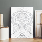 Maori Rugby Custom Ngaru Mangopare Canvas Wall Art Kiwikiwi Niho Taniwha Motif