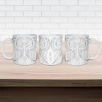 Maori Rugby Custom Ngaru Mangopare Ceramic Mug Kiwikiwi Niho Taniwha Motif