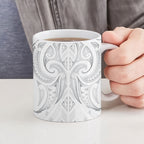Maori Rugby Custom Ngaru Mangopare Ceramic Mug Kiwikiwi Niho Taniwha Motif
