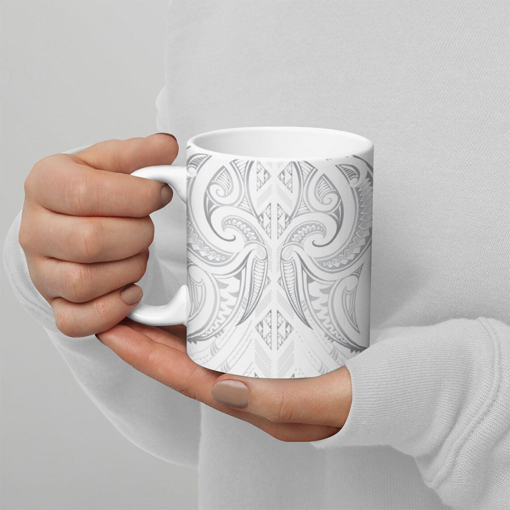 Maori Rugby Custom Ngaru Mangopare Ceramic Mug Kiwikiwi Niho Taniwha Motif