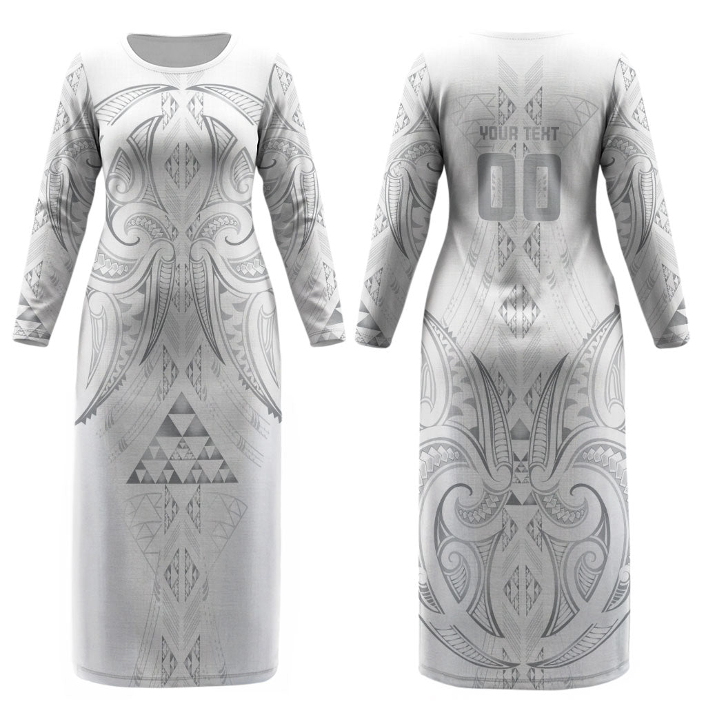 Maori Rugby Custom Ngaru Mangopare Couples Matching Long Sleeve Bodycon Dress and Hawaiian Shirt Kiwikiwi Niho Taniwha Motif