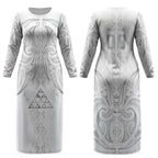 Maori Rugby Custom Ngaru Mangopare Couples Matching Long Sleeve Bodycon Dress and Hawaiian Shirt Kiwikiwi Niho Taniwha Motif