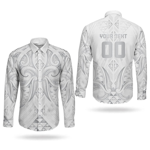 Maori Rugby Custom Ngaru Mangopare Couples Matching Long Sleeve Bodycon Dress and Long Sleeve Button Shirt Kiwikiwi Niho Taniwha Motif