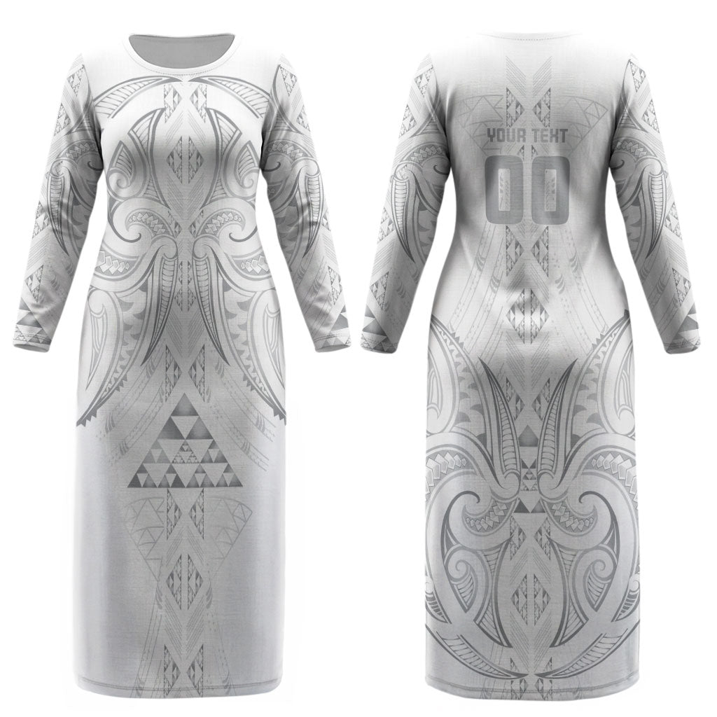 Maori Rugby Custom Ngaru Mangopare Couples Matching Long Sleeve Bodycon Dress and Long Sleeve Button Shirt Kiwikiwi Niho Taniwha Motif