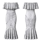 Maori Rugby Custom Ngaru Mangopare Couples Matching Mermaid Dress and Hawaiian Shirt Kiwikiwi Niho Taniwha Motif